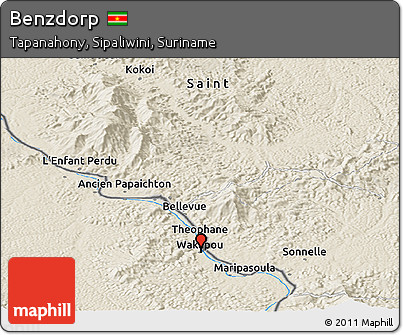 Shaded Relief Panoramic Map of Benzdorp