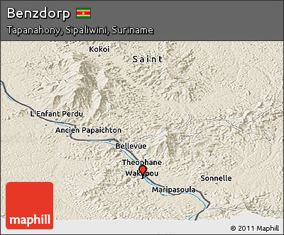 Shaded Relief Panoramic Map of Benzdorp