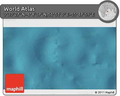 Satellite 3D Map of the Area around 3° 51' 2" N, 55° 19' 30" E