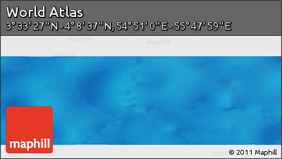 Physical Panoramic Map of the Area around 3° 51' 2" N, 55° 19' 30" E