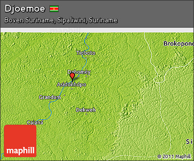 Physical 3D Map of Djoemoe