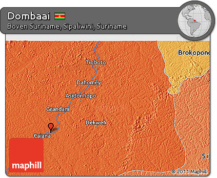 Political 3D Map of Dombaai