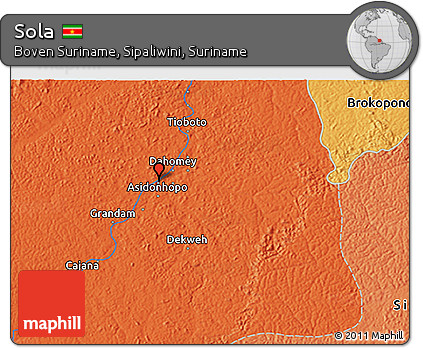 Political 3D Map of Sola