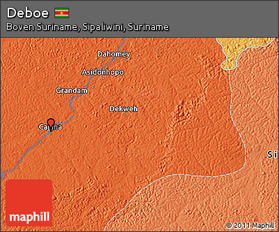 Political 3D Map of Deboe