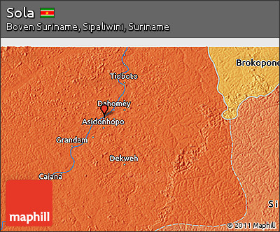 Political 3D Map of Sola