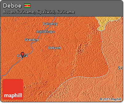 Political 3D Map of Deboe