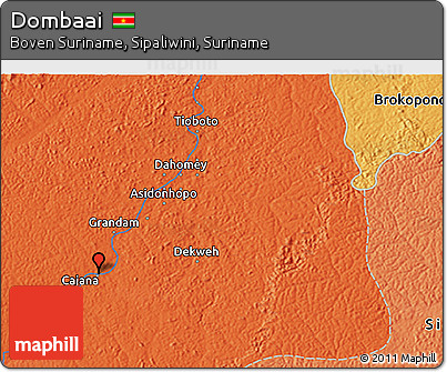 Political 3D Map of Dombaai