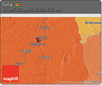 Political 3D Map of Sola