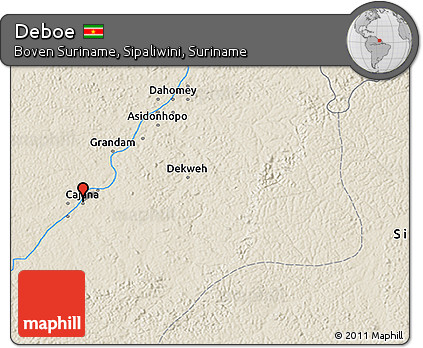 Shaded Relief 3D Map of Deboe