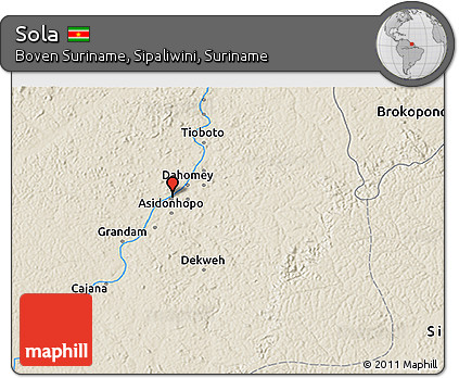 Shaded Relief 3D Map of Sola
