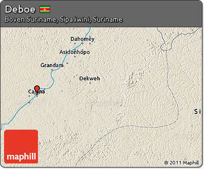 Shaded Relief 3D Map of Deboe