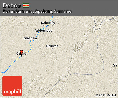 Shaded Relief 3D Map of Deboe