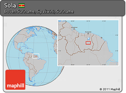 Gray Location Map of Sola