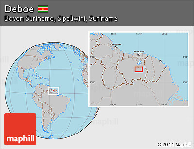 Gray Location Map of Deboe