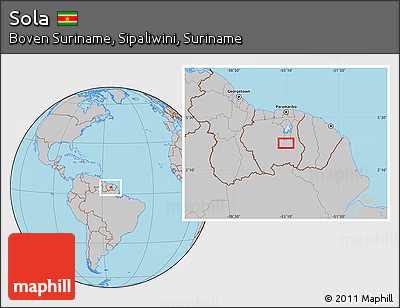 Gray Location Map of Sola