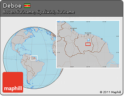 Gray Location Map of Deboe