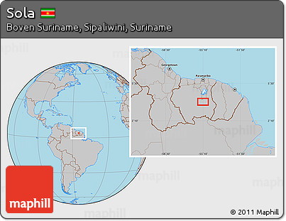 Gray Location Map of Sola