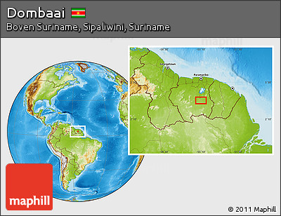 Physical Location Map of Dombaai