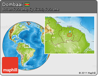 Physical Location Map of Dombaai