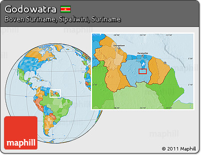 Political Location Map of Godowatra
