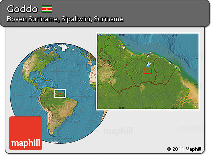 Satellite Location Map of Goddo