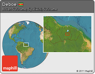 Satellite Location Map of Deboe