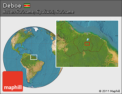Satellite Location Map of Deboe