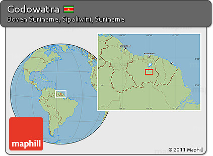 Savanna Style Location Map of Godowatra