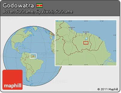 Savanna Style Location Map of Godowatra