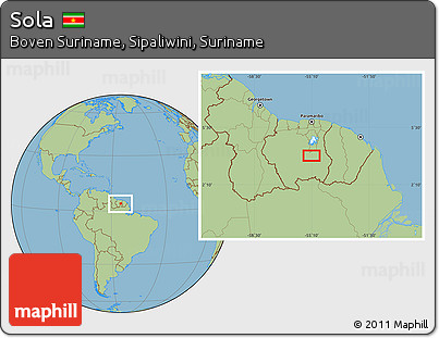Savanna Style Location Map of Sola