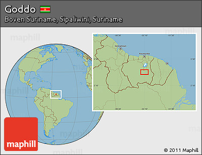 Savanna Style Location Map of Goddo