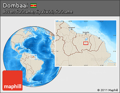 Shaded Relief Location Map of Dombaai