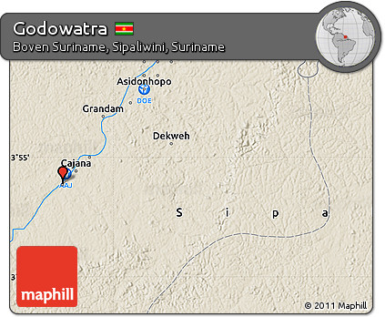 Shaded Relief Map of Godowatra