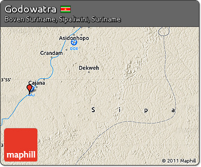 Shaded Relief Map of Godowatra