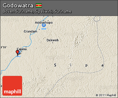 Shaded Relief Map of Godowatra