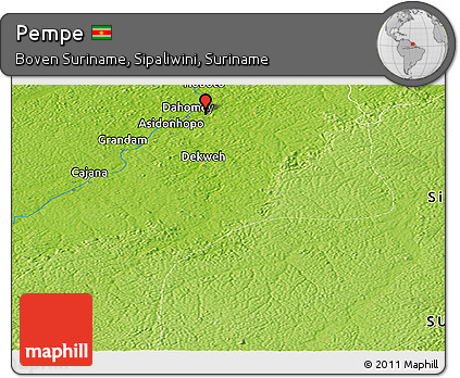 Physical Panoramic Map of Pempe