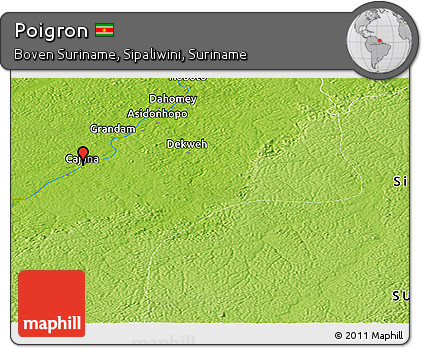 Physical Panoramic Map of Poigron
