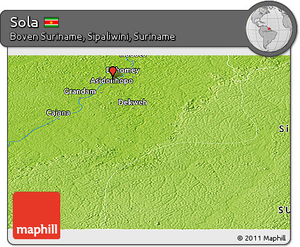 Physical Panoramic Map of Sola