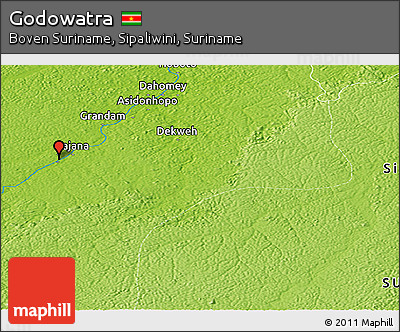 Physical Panoramic Map of Godowatra
