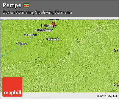 Physical Panoramic Map of Pempe