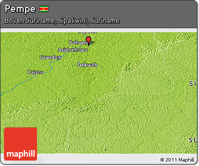 Physical Panoramic Map of Pempe