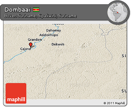Shaded Relief Panoramic Map of Dombaai