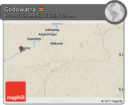 Shaded Relief Panoramic Map of Godowatra