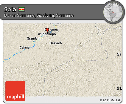 Shaded Relief Panoramic Map of Sola