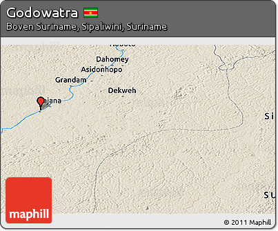 Shaded Relief Panoramic Map of Godowatra