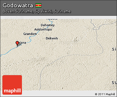 Shaded Relief Panoramic Map of Godowatra
