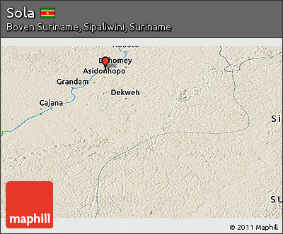 Shaded Relief Panoramic Map of Sola