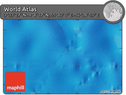 Physical Map of the Area around 3° 51' 2" N, 56° 10' 29" E
