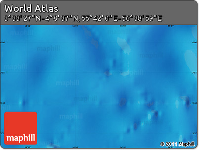 Physical Map of the Area around 3° 51' 2" N, 56° 10' 29" E