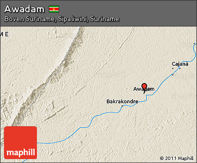 Shaded Relief 3D Map of Awadam